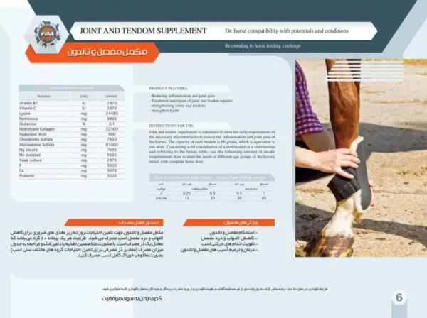 مکمل مفصل و تاندون اسب - Image 2